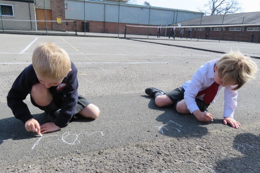 Outdoor phonics lesson